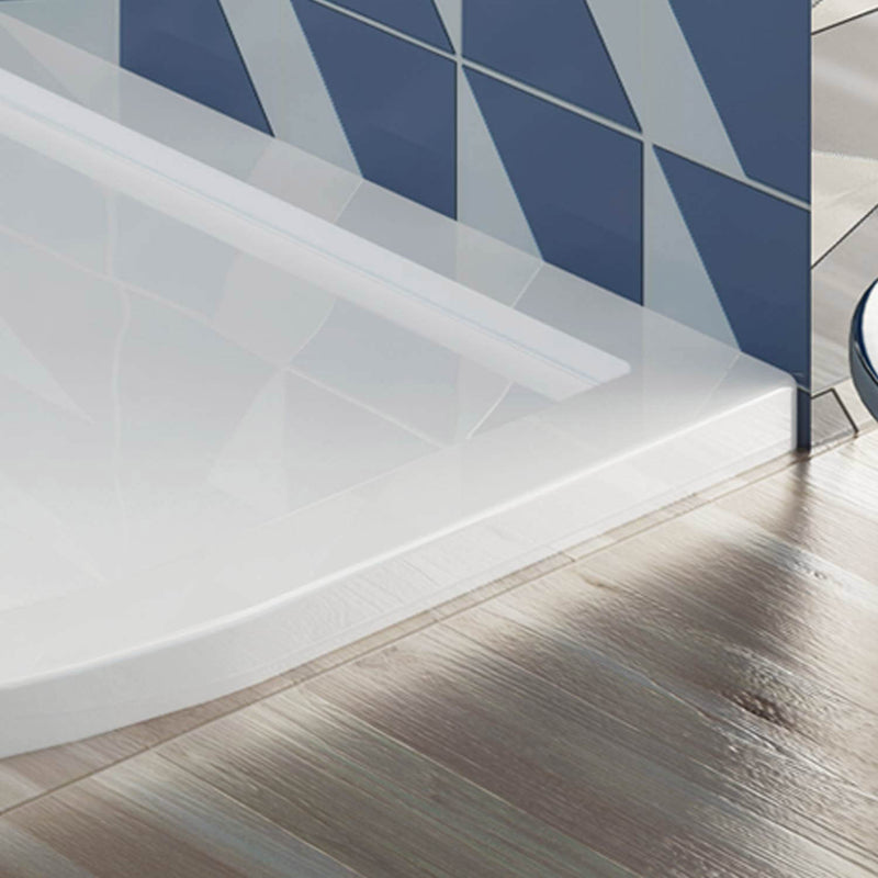 Piatto Doccia Semicircolare In Acrilico Bianco Fosterberg Floret 4 Ultraslim