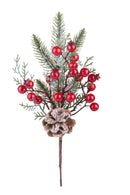 Set 24 Rami Artificiali Ilex 32 cm in Sintetico