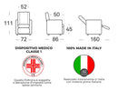 Poltrona Alzapersona Elettrica 2 Motori 72x111x86 cm Martina in Microfibra Dispositivo Medico 1 Cammello