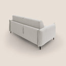 Divano Letto 3 Posti 215x95x96 cm in Tessuto Panna