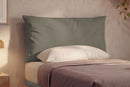 Letto Singolo con Rete Rivestita Similpelle Cappuccino Tessis Testata Soft Varie Misure