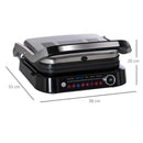 Bistecchiera Piastra Elettrica 2100W 8 Programmi di Cottura Nera