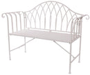 Panchina da Giardino 129x46xH94 cm in Metallo Bianco