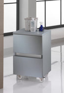 Mobile Cassettiera 2 Cassetti Soft Close in Legno in Melaminico 35x38x57cm TFT Bali Piombo