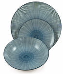 Servizio Piatti 18 Pezzi in Porcellana Soriani Fossil Multicolor