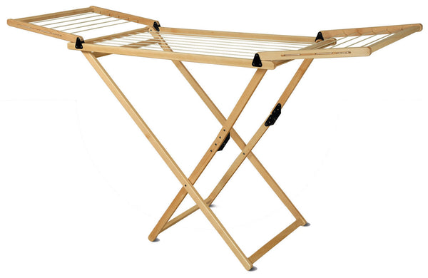 Étendoir à linge pliant en bois de hêtre 60x178x105 cm prezzo