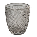 Set 6 Bicchieri Acqua Castle Stones in Vetro VdE Tivoli 1996 Grigio