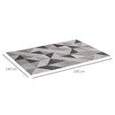 Tappeto Moderno per Interni 200x140 cm in Poliestere Effetto Vellutato Triangoli