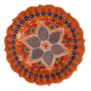 Piatto Decorativo Ø25xh3 cm in Ceramica Arancione