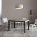  Tavolo Allungabile 120-204x80x77 cm Everyday Tortora Telaio Antracite