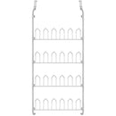 Scarpiera appendibile da porta 17x60x145 cm 12 paia in Metallo Bianca