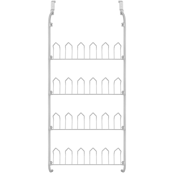 sconto Meuble à chaussures suspendu 17x60x145 cm 12 paires en Métal Blanc