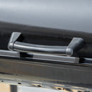 Barbecue a Carbone con Coperchio con Ripiani e Utensili da Cucina Nero   