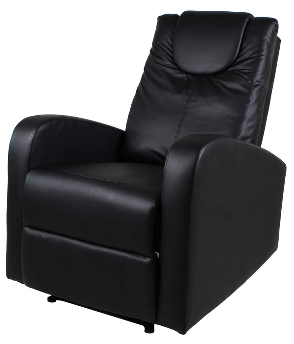 online Fauteuil Electrique Lifting Vibramassage 1 Moteur en Simili Cuir Noir Vandi