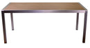 Tavolo da Giardino 180x90x76 cm in Alluminio Polywood Marrone