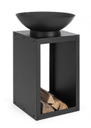 Braciere con Portalegna Efesto 50x50 in Acciaio