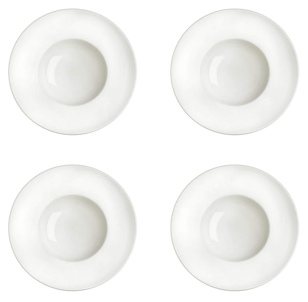Set 4 Assiettes Creuses Ø30 cm en Porcelaine Allluminique Kaleidos Aluxina Pasta Bowl Bianchi sconto