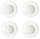 Set 4 Assiettes Creuses Ø30 cm en Porcelaine Allluminique Kaleidos Aluxina Pasta Bowl Bianchi