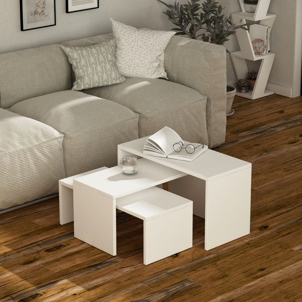 Suite de 3 tables basses Kanta blanches acquista