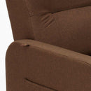 Poltrona Relax Reclinabile Manuale 62x71x100 cm in Tessuto Marrone