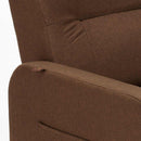Poltrona Relax Reclinabile Manuale 62x71x100 cm in Tessuto Marrone