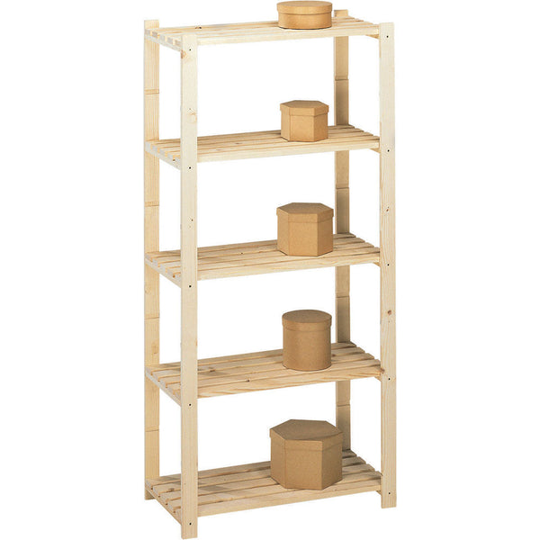 Etagère Bois 5 Etagères 80x30x170cm Fumer Euro Sapin Brut acquista