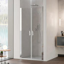 Porta Parete Doccia 2 Ante Saloon in Cristallo Trasparente 6mm H195 Bonussi Julia Varie Misure