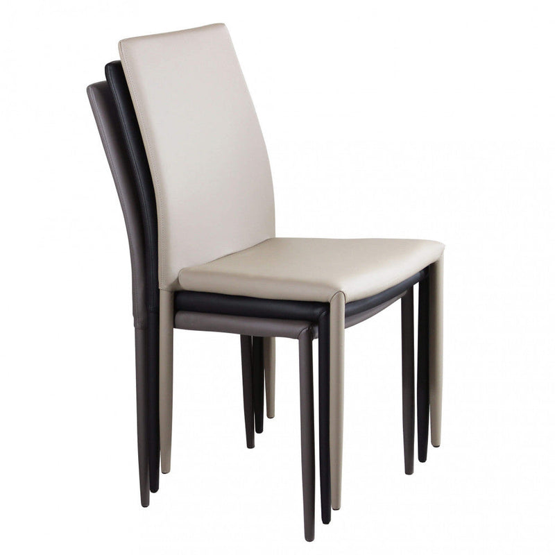 Sedia Cammie 41x50x91 h cm in Similpelle Tortora