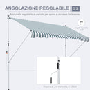 Tenda da Sole a Muro 300x150 cm in Metallo e Poliestere Verde