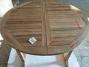Tavolo Allungabile da Giardino 120/180xH75 cm in Teak Legno naturale Seconda Scelta