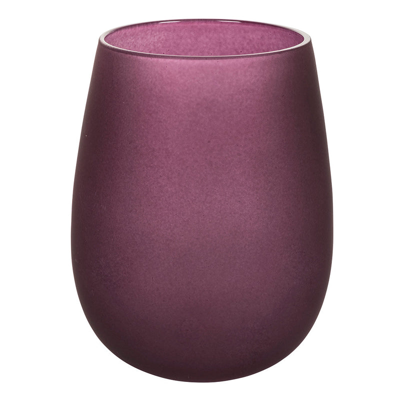 Set 6 Bicchieri Acqua Effetto Ghiaccio Happy Hour Provence in Vetro VdE Tivoli 1996 Viola