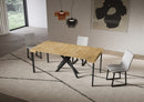 Consolle Allungabile 90-196x40x77 cm Saki Small Quercia Natura Gambe Antracite 