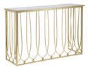 Console Amelie 120x43x80 cm in Ferro e Vetro Oro