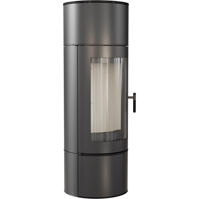 Stufa a Legna 10KW in Acciaio Flig Murrieta Nera