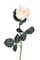 Lot de 8 roses artificielles semi ouvertes hauteur 37 cm blanc
