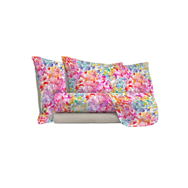 Ensemble de draps avec impression au-dessus et en dessous et taies d'oreiller à ressort online