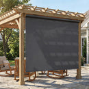 Tenda a Rullo Avvolgibile 240x160 cm in Poliestere Anti-UV con Catenella Grigio Scuro      