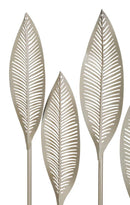 Scultura Shot Leaf 47x10x52,5 cm in Ferro e MDF Oro