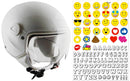 Casco Demi-Jet per Bambini Visiera Sagomata CGM Magic Smile 205S Bianco YS - (49-50 cm)