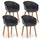 Lot de 4 Chaises 58x51x78 cm en Polypropylène Gris