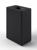 Pattumiera a 1 Scomparto da 45 L 44x28x63 cm con Contenitore Interno in Acciaio Verniciato Nero 