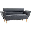 Divano 2 Posti 164x71x75 cm in PVC Grigio
