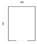 Casette Box da Giardino in Legno Porta Utensili 200x167x214 cm con Porta e Finestra Ecla 