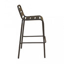 Sgabello Alto Vega 50x51x95 h cm in Acciaio Taupe