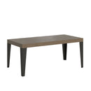  Tavolo Allungabile 140-244x90x77 cm Flame Premium Tortora Telaio Antracite