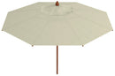 Ombrellone da Giardino Ø4 m Palo Ø48 mm in Legno Telo in Acrilico Danieli Havana Ecrù