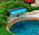 Lama d’Acqua Effetto a Cascata per Piscina o Laghetto 30x14xH10 cm in Acciaio Inox Lucido
