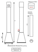 Posacenere a Colonna Ø24,3 cm in Acciaio Cromato 3,5L per Esterno