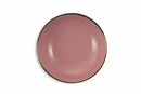 Set 6 Piatti Fondi Ø20x5 cm in Gres Villa d'Este Home Tivoli Royal Passion Rosa