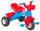 Tricycle enfant 51x64x49 cm avec pédales et panier bleu et rouge